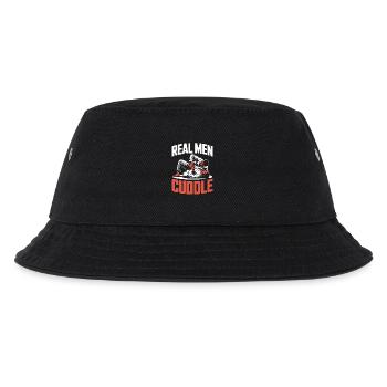 Real Men Cuddle Brazilian Jiu Jitsu MMA Judo BJJ - Kinder Bucket Hat - Schwarz - Vorne