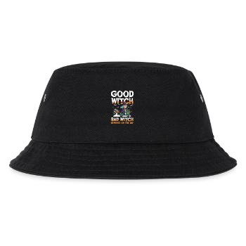 Good Witch Bad Witch Depends On The Day Funny - Kids’ Bucket Hat - black - Front