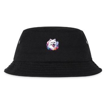 Spitz Zwergspitz Motiv - Kinder Bucket Hat - Schwarz - Vorne