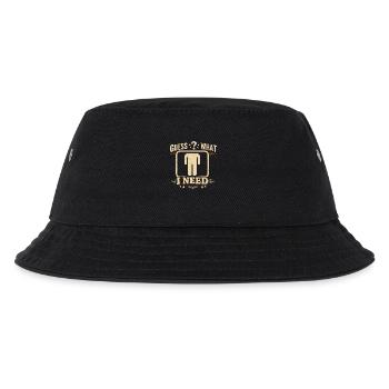 Rate mal, was ich brauche? Stil, Vintage-Grunge, Distressed - Kinder Bucket Hat - Schwarz - Vorne