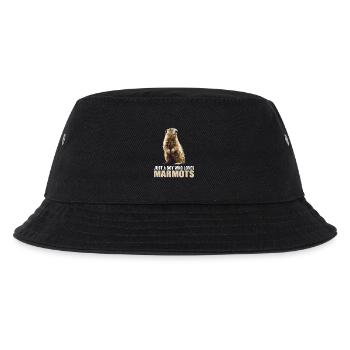 Murmeltiere Murmeltier - Kinder Bucket Hat - Schwarz - Vorne