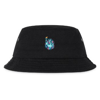 Coole Freiheitsstatue mit Sonnenbrille & Kaugummi - Kinder Bucket Hat - Schwarz - Vorne