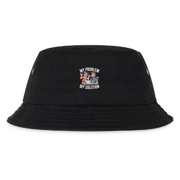 Remote Developer My Problem My Pictogram Dad Mom - Kinder Bucket Hat - Schwarz - Vorne