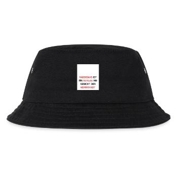 Gegen Rassismus: Ein Schlag ins Gesicht - Kinder Bucket Hat - Schwarz - Vorne