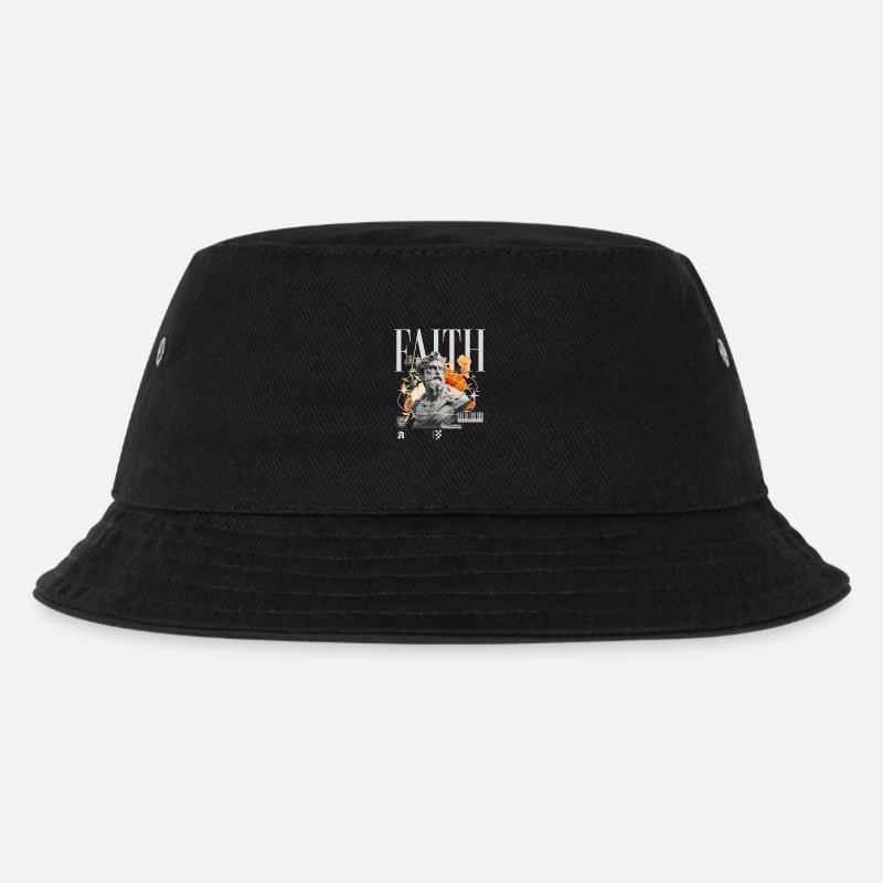 Glaube Blüten Skulptur Collage - Kinder Bucket Hat - Schwarz
