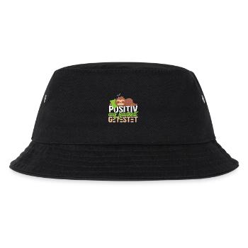 Positiv auf Faulheit – Faultier - Kinder Bucket Hat - Schwarz - Vorne