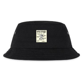 Aluhut Modell Bau - Kinder Bucket Hat - Schwarz - Vorne