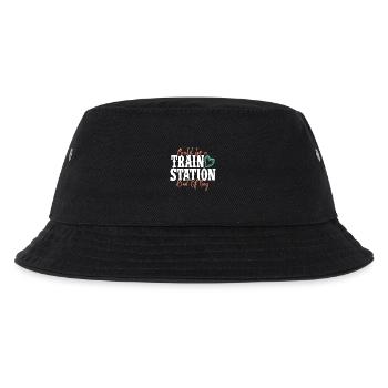 Bahnhof Typ Tagesabschlag - Kinder Bucket Hat - Schwarz - Vorne