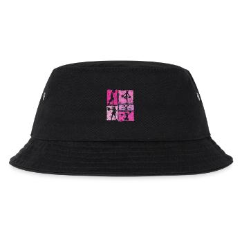 Cheerleader Squad Cheer Sport Vintage Stil - Kinder Bucket Hat - Schwarz - Vorne