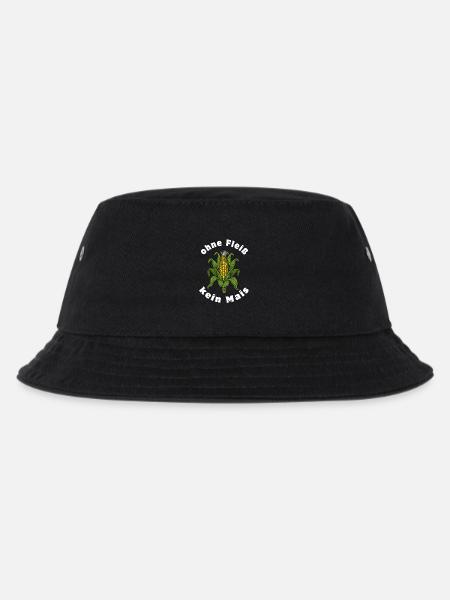 Ohne Fleiß kein Mais | Maiskolben mit Blättern - Kinder Bucket Hat - Schwarz