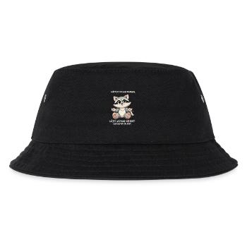 Süßer Waschbär mit frechem Spruch - Kinder Bucket Hat - Schwarz - Vorne