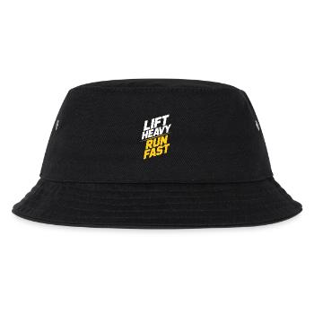 Lift Heavy Run Fast Gym Kraftsport Workout Fitness - Kinder Bucket Hat - Schwarz - Vorne