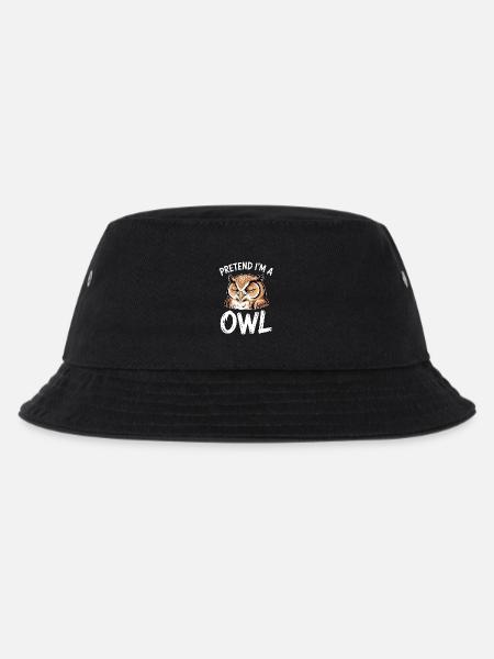 Eulen Sprüche Eule Lustiges Eulen Geschenk - Kinder Bucket Hat - Schwarz
