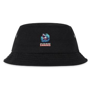 Haie Hai - Kinder Bucket Hat - Schwarz - Vorne