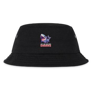 Haie Hai - Kinder Bucket Hat - Schwarz - Vorne