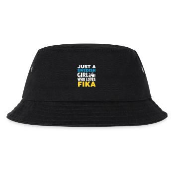 Nur ein schwedisches Mädchen, das Fika liebt – Sweden Pride - Kinder Bucket Hat - Schwarz - Vorne