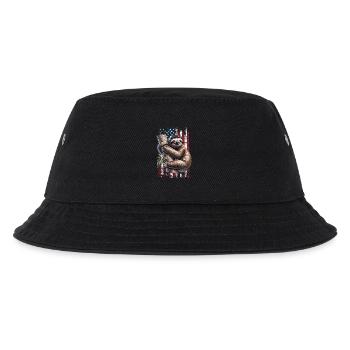 Sloth US Faultier - Kids’ Bucket Hat - black - Front