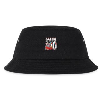 Alarm Ich Bin Jetzt 9 Feuerwehr Geburtstag - Kinder Bucket Hat - Schwarz - Vorne