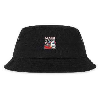 Alarm Ich Bin Jetzt 6 Feuerwehr Geburtstag - Kinder Bucket Hat - Schwarz - Vorne