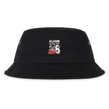Alarm Ich Bin Jetzt 8 Feuerwehr Geburtstag - Kinder Bucket Hat - Schwarz - Vorne