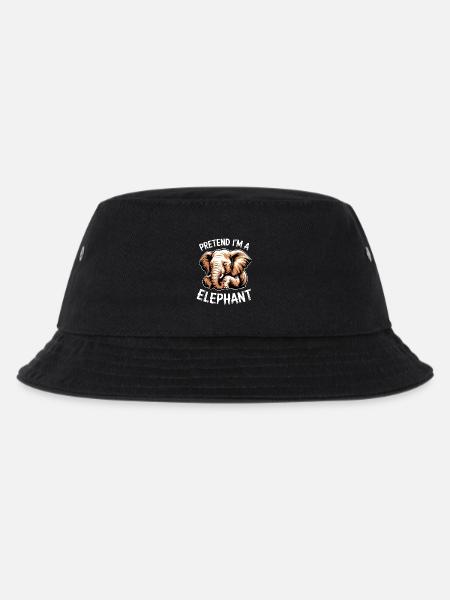 Elefant Sprüche Elefant Lustiges Elefant Geschenk  - Kinder Bucket Hat - Schwarz
