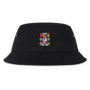 Also, Mach's gut, Vorschule Pass auf, Kindergartenmädchen - Kinder Bucket Hat - Schwarz - Vorne