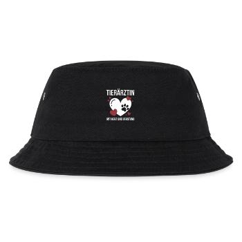Tierärztin Mit Herz Und Verstand Tiere - Kinder Bucket Hat - Schwarz - Vorne