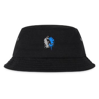 Floorball Spieler Floorballer Farbklecks Unihockey - Kinder Bucket Hat - Schwarz - Vorne