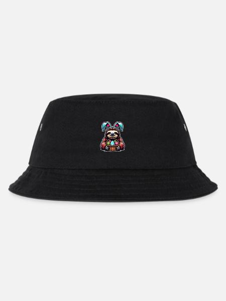 Faultier Ostern Osterhase - Kinder Bucket Hat - Schwarz