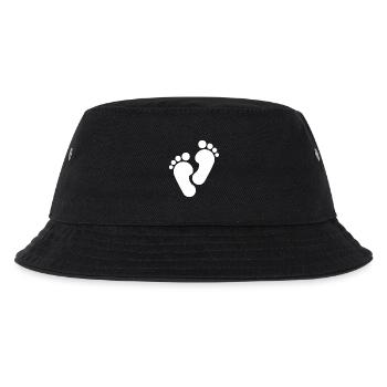 Barfuß, Barfüße - Kinder Bucket Hat - Schwarz - Vorne