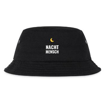 Nachtmensch – Schlichtes Statement - Kinder Bucket Hat - Schwarz - Vorne