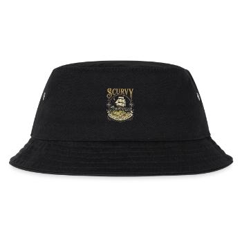 Piratenschiff Zitronendesign - Kinder Bucket Hat - Schwarz - Vorne
