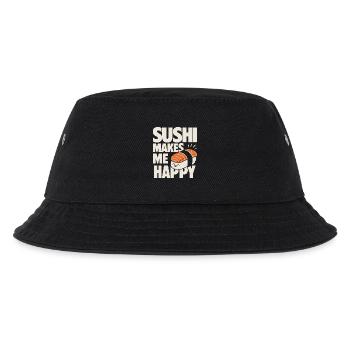 Sushi Makes Me Happy Cute Sushi - Kids’ Bucket Hat - black - Front