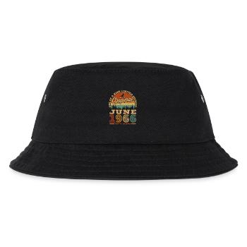 Juni 1966 Vintage-Retro-Geburtstagsgeschenk - Kinder Bucket Hat - Schwarz - Vorne