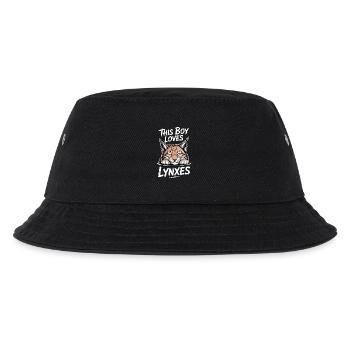 Luchs Sprüche Luchse Jungs Lustig Luchs Geschenk - Kinder Bucket Hat - Schwarz - Vorne