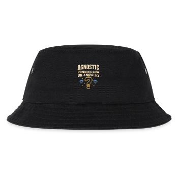 Agnostisch, Aber Müde Lustiges Agnostiker-geschenk - Kinder Bucket Hat - Schwarz - Vorne