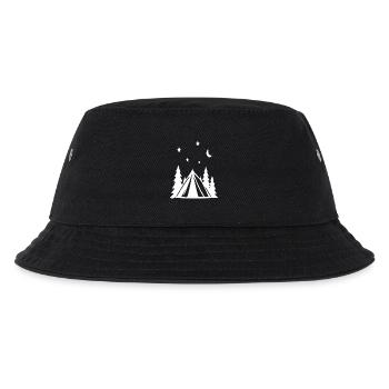 Night Forest Tent Camping - Kids’ Bucket Hat - black - Front