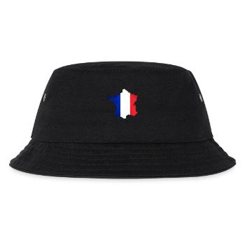 France Map Football Summer Graphic Tricolore - Kids’ Bucket Hat - black - Front