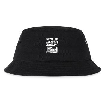 Casino Gambler Installing Jackpot Please Wait - Kinder Bucket Hat - Schwarz - Vorne