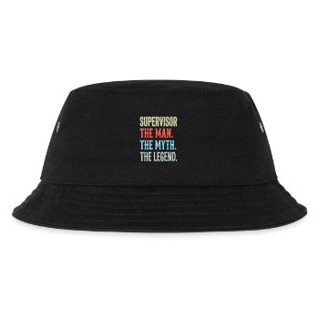 Supervisor the Man the Myth the Legend - Kinder Bucket Hat - Schwarz - Vorne