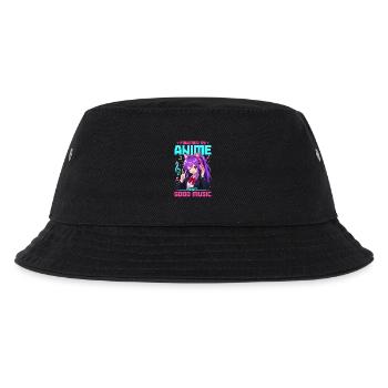 Anime and Music Chibi - Kids’ Bucket Hat - black - Front