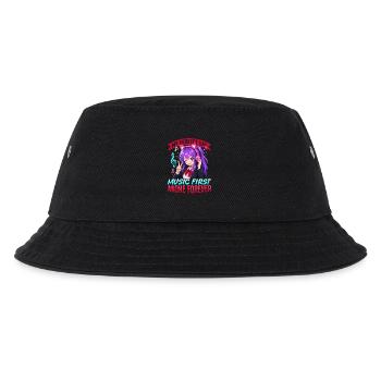 Anime and Music Chibi - Kids’ Bucket Hat - black - Front