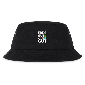 Erde Gut Alles Gut Umweltschutz Natur Mutter Erde - Kinder Bucket Hat - Schwarz - Vorne