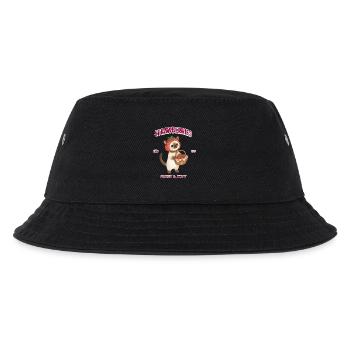 Erdbeer-Katzen-Korb-Zauber - Kinder Bucket Hat - Schwarz - Vorne