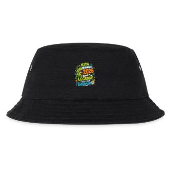 Kita Abgänger 2026 Dino-Abenteuer - Kinder Bucket Hat - Schwarz - Vorne