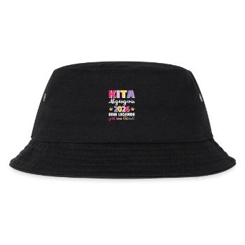 Kita Abgängerin 2026 eine Legende Prinzessin - Kinder Bucket Hat - Schwarz - Vorne