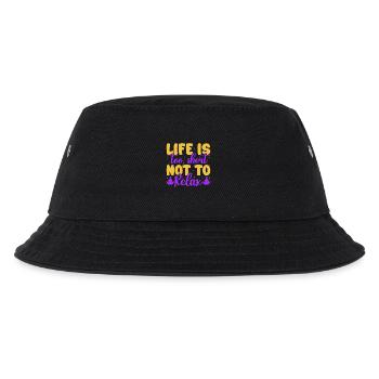 Yoga Life Too Short Not Relax Funny Yoga - Kinder Bucket Hat - Schwarz - Vorne
