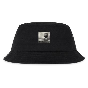 Bird of Prey Raven Water Tower Retro Animal Crime - Kids’ Bucket Hat - black - Front