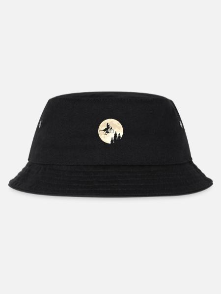 Dino Fahrrad Mond Vintage - Kinder Bucket Hat - Schwarz