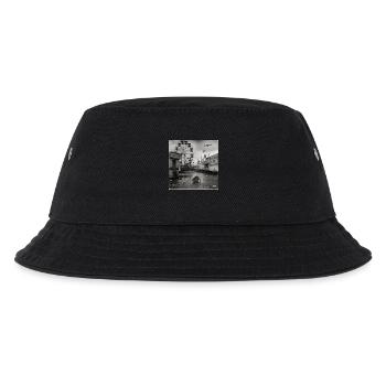 Abandoned Funfair Raccoon Retro Funfair Animal - Kids’ Bucket Hat - black - Front